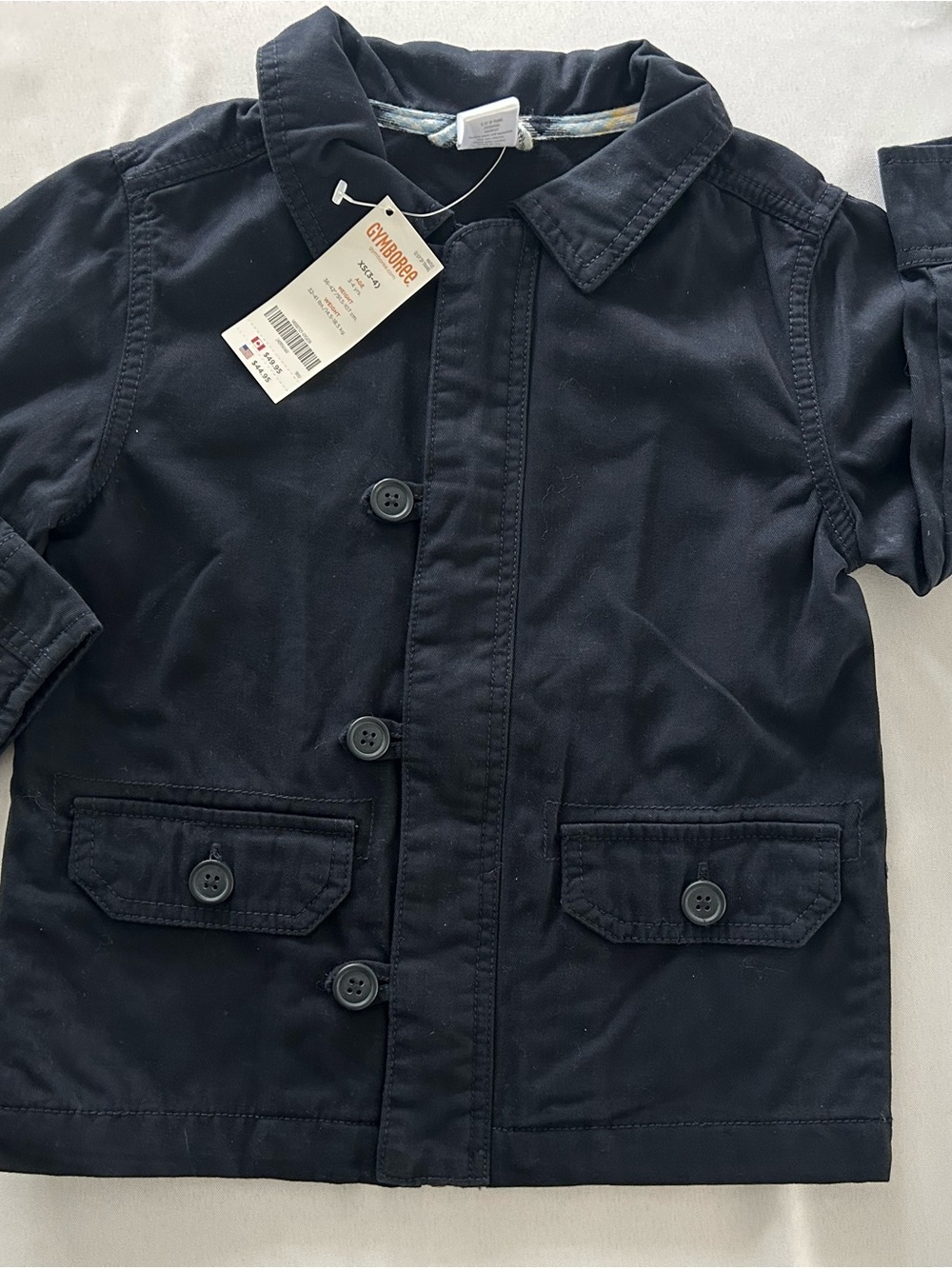 Gymboree Navy Button-Front Utility Jacket Coat for Kids